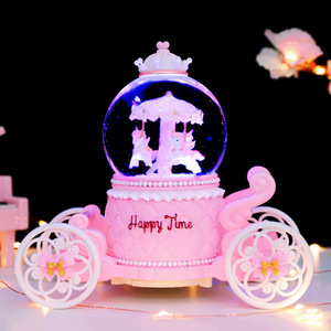 Popolare su Douyin: Carretto Kapibar Pula, Sfera di Cristallo, Carillon, Fiocchi di Neve, Luci Colorate, Sfera d'Acqua, per Studenti e Bambini - Product Image 6