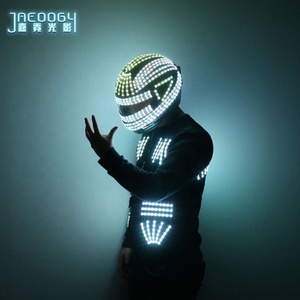 Chaleco LED Atmosphere Props para actuaciones en bares, ropa fluorescente para baile, casco fluorescente punk para <span class=keywords><strong>DJ</strong></span> - Product Image 3