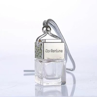 8ML Carré Transparent Diffuseur de Parfum de Voiture Bouteille Bouchon à Vis Or Argent Noir Liquide Parfums Désodorisant de Voiture Aromathérapie