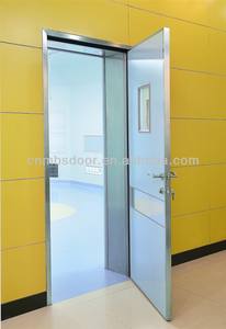 Porte battante manuelle en acier au design tropical moderne avec ferme-porte et finition verre pour usage intérieur et extérieur en milieu hospitalier - Product Image 4