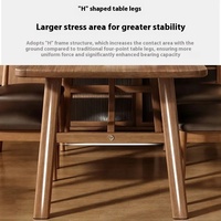 Table à manger en bois massif de style italien avec 4 chaises de 18mm d'épaisseur pour table 45 coins arrondis pour restaurant à domicile