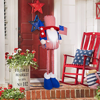 Gnome télescopique de 75 cm pour la fête de l'Indépendance des États-Unis, poupée patriotique sans visage du 4 juillet, gnome américain avec drapeau américain, décoration de fête