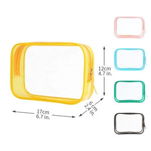 Customized Printing logo Transparent Waterproof <b>Clear</b> Plastic Travel Makeup <b>Bags</b> Large PVC <b>Make</b> <b>up</b> Pouch Cosmetic <b>Bag</b> for Girls - Product Image 3