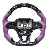 Volant numérique LED personnalisé en fibre de carbone 2008-2024 compatible avec Dodge Charger Challenger