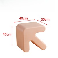 Tabouret épais en forme de flèche créative, style moderne minimaliste, banc à chaussures pour enfants, pour salon, usage domestique