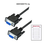 Cable Conector DB9 RS232, Cable de Comunicación de Puerto Serie COM 485, Cable de Línea de Conexión Cruzada Directa de 9 Pines Macho a Hembra