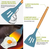 Vente en gros de gadgets de cuisine cuillère en silicone spatule ensemble d'ustensiles de cuisine ensemble d'ustensiles de cuisine en silicone avec support