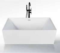 Salle de bain en acrylique de conception italienne de taille mini Baignoire autoportante facile à nettoyer pour petite salle de bain