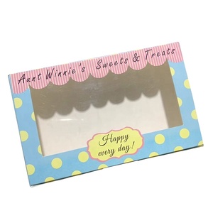Fabricant de boîte d'emballage en carton blanc de qualité alimentaire personnalisée pour snack et pâtisserie avec fenêtre transparente, imprimable - Product Image 1