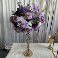 IFG Home Lila Seiden-Kunstblumenarrangement 60cm Kugel für Hochzeiten und Feiertage, Heimdekoration für Weihnachten, Muttertag, Ostern