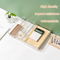 Compartiment transparent à la mode, organisateur de tiroir cosmétique, boîte de séparation