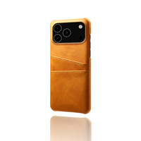 Étui portefeuille pour iPhone 17 avec porte-cartes, double pochette vintage en cuir de veau PU pour iPhone 16 17 Pro Max