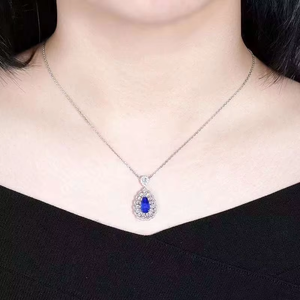 เครื่องประดับอัญมณีชั้นดี SGARIT พลอยสีน้ำเงินธรรมชาติจากศรีลังกา 1.52 กะรัต สำหรับผู้หญิง แหวนทองคำแท้ 18K พลอยไพลินธรรมชาติสีน้ำเงินเข้มสำหรับผู้ชาย - Product Image 5