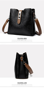Fashionable Soft Leather Handbag Large Capacity Women's Bag Middle-aged Women's Single Shoulder Messenger Bag - Product Image 4