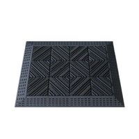 Tapis grattoir industriel en PVC robuste, design géométrique modulaire pour les zones d'entrée à fort trafic