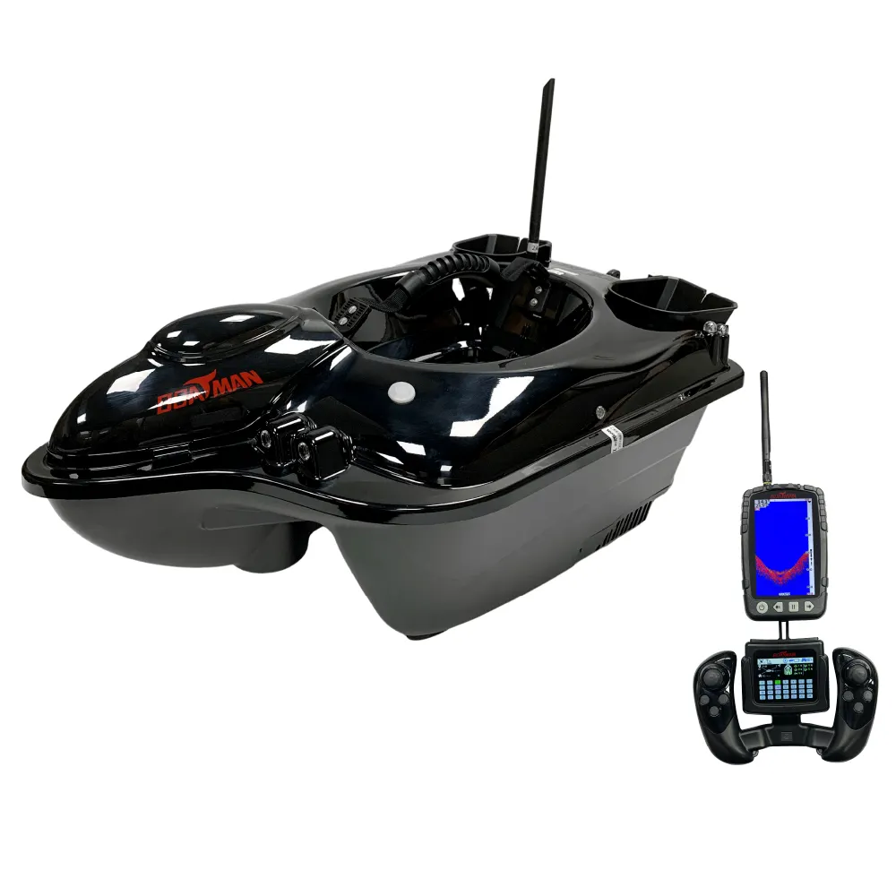 ボートマンファイター餌ボート (BL-Pro) とGPS SONAR RC 500m距離自動ナビゲーション鯉釣り餌ボート