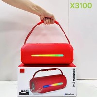 BOOMBOX3100 Système audio sans fil 60W à basses profondes, avec quatre haut-parleurs, subwoofer optimisé par DSP, batterie 7000mAh et éclairage dynamique pour soirées