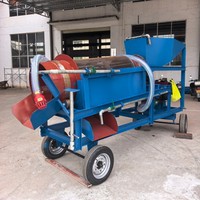Machine mobile et portable de lavage d'or à tambour, équipement de séparation du sable et du gravier, de déchlaminage et de traitement minier pour l'orpaillage