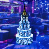 Présentoir VIP de bouteille de champagne avec logo personnalisé coloré rechargeable Led gâteau d'anniversaire boîte de nuit lounge bar