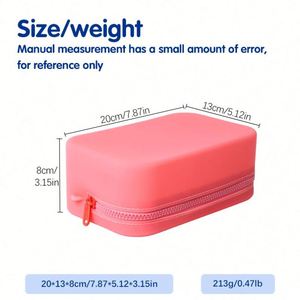 Large Capacity Eco-Friendly Water Resistant Durable Portable Silicone Zipper Closure Fashion <b>Makeup</b> Storage Bag - Product Image 2