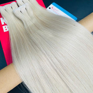 Extensiones de cabello humano Extensiones de cabello de trama Genius de todos los colores Cabello eslavo alineado con cutícula - Product Image 2