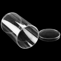 Tubos de Plástico Transparentes Redondos, Cilindros de Plástico PET de Grado Alimenticio para Envasado de Dulces y Galletas