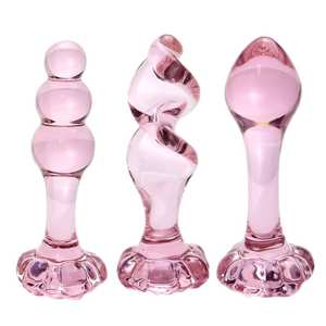 Cuentas Anales de Vidrio Rosa, Dildos, Tapones de Dilatación Anal, Juguetes Sexuales Fetichistas <span class=keywords><strong>Gay</strong></span>, Herramienta de Masturbación para Adultos - Product Image 1