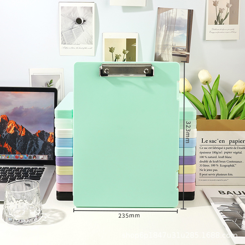A4 storage box with clipboard [Laurel Green]