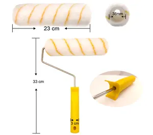 9inch mật độ cao giá rẻ cao trang trí Polyester công nghiệp sơn Con lăn Khung con lăn bàn chải bao gồm