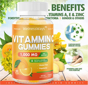 Vegan Gummis Vitamine C Soft Candy Anti-Oxidant y Anti-Age Vitamin C Gummies para blanquear la piel - Product Image 5