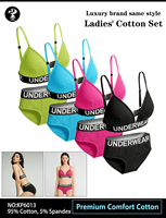 Ventes en gros de sous-vêtements pour femmes, ensembles de soutien-gorge et culottes, logo personnalisé, coton et élasthanne respirant, ensembles de lingerie féminine pour femmes