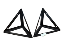 Support mural triangulaire réversible - Cadre de support robuste en acier enduit de poudre noire pour étagères modernes