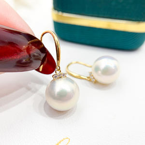 21890 Pendientes de Plata S925 para DIY con Perlas, Gancho de Oreja de Moda con Cuentas Redondas de 8-13mm y Base Vacía para Accesorios de Oreja - Product Image 3