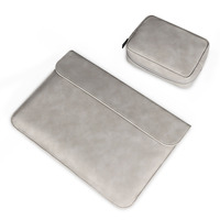 Funda Protectora para Portátil de Cuero PU Suave de 13.3-15.4 Pulgadas, Impermeable, Ultra Delgada, con Asa para MacBook - Logotipo Personalizado