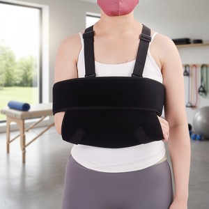 Adjustable Forearm Sling Breathable Support For Arm And Elbow Joint Brace Adult Use <b>Black</b> <b>Wrap</b> Around Design - Product Image 3