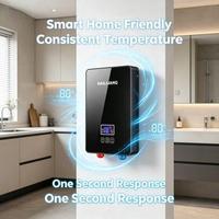 Nouveau chauffe-eau électrique sans réservoir haute puissance mural compact à chauffage instantané et température constante pour usage domestique et cuisine rapide