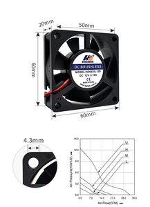 Ventilateur axial DC <span class=keywords><strong>silencieux</strong></span> 60 mm 12 V 24 V étanche à faible bruit 5 V 12 V 24 V pour la ventilation - Fournisseur Fabricant - Product Image 5