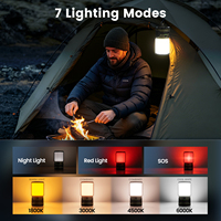 Linterna LED de Camping Recargable por USB, Portátil, Desmontable, Impermeable IP45, con 7 Modos de Luz, para Banco de Energía, Venta al Por Mayor