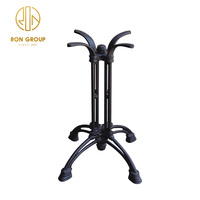 Vente en gros Restaurant restauration jardin extérieur stable quatre griffes cadre de meubles en fonte mentale Base de Table à manger pour plateau en bois