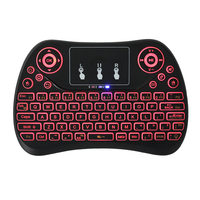 Clavier sans fil T2 Mini Qwerty rechargeable 2,4 GHz avec pavé tactile et souris pour le jeu