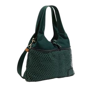 Bolso de mano de nailon de malla de gran capacidad para mujer, bolso de moda de un solo hombro con estilo informal de empalme simple - Product Image 4