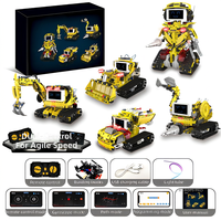 Juguete de Bloques de Construcción de Robots, Programable, Eléctrico, STEM, Modelo Educativo de Ciencia, Ladrillos de Plástico para Ensamblar, Unisex para Niños