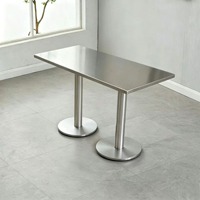 Tables de restaurant modernes en métal et cuir, mobilier de salle à manger, ensemble table et chaises, table à café