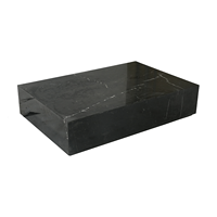 Table basse rectangulaire moderne à base de marbre noir au centre du salon tables à thé en marbre