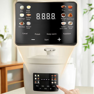 Nouveauté : Cuiseur à riz électrique blanc 500W, style pot, <span class=keywords><strong>en</strong></span> céramique épaisse, multicuiseur 3L, mijoteuse avec fonction anti-cuisson à sec, prise VDE. - Product Image 4