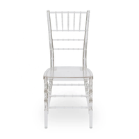 Chaises Chiavari empilables en résine transparente cristalline pour PC, vente en gros, directement du fabricant
