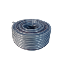 Tuyau d'irrigation de jardin en PVC non toxique, transparent, anti-UV, haute pression, durable, flexible, renforcé de fibres, 100 m