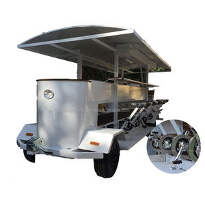 Bicicleta Tándem Personalizada para Fiestas, Bicicleta de Paseo en Grupo, Carro Móvil de Aluminio para Bebidas, Ciclismo Turístico - Product Image 1