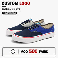 Chaussures en toile respirantes pour hommes avec logo personnalisé, style coréen, baskets basses vulcanisées décontractées, marque de créateur, étiquette privée OEM ODM