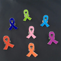 Pins de la Cinta Roja de Concienciación, Cinta Rosa de Amor y Cuidado contra el VIH/SIDA, Insignia de Solapa contra el Cáncer de Mama, Broche Multicolor con Efecto de Goteo de Aceite